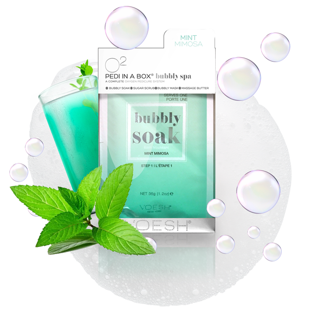 Voesh Pedi In A Box O2 Fizz 5 Step Mint Mimosa