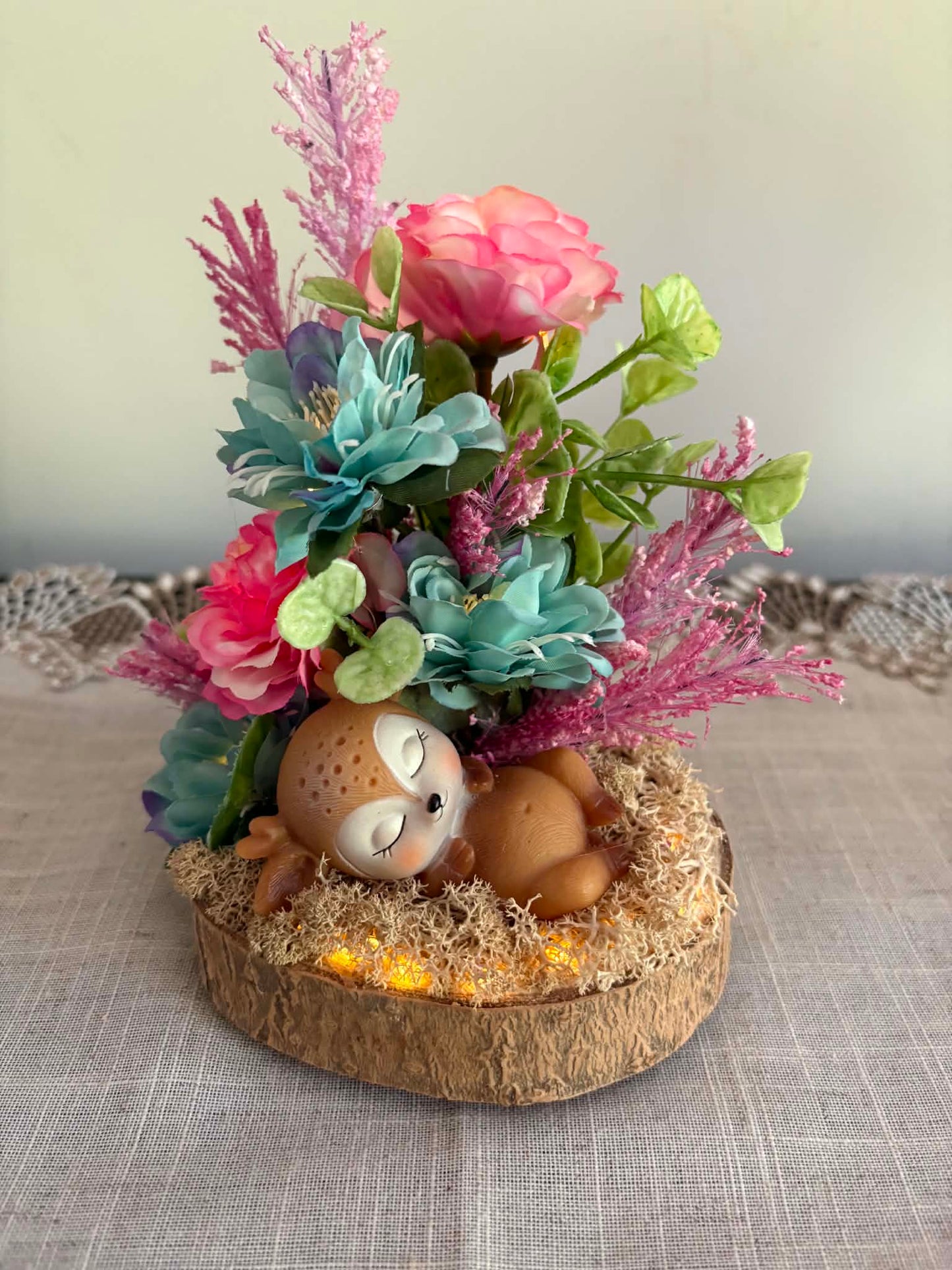 Sleepy Bambi Table Decor
6"W x 7"H x 4"D