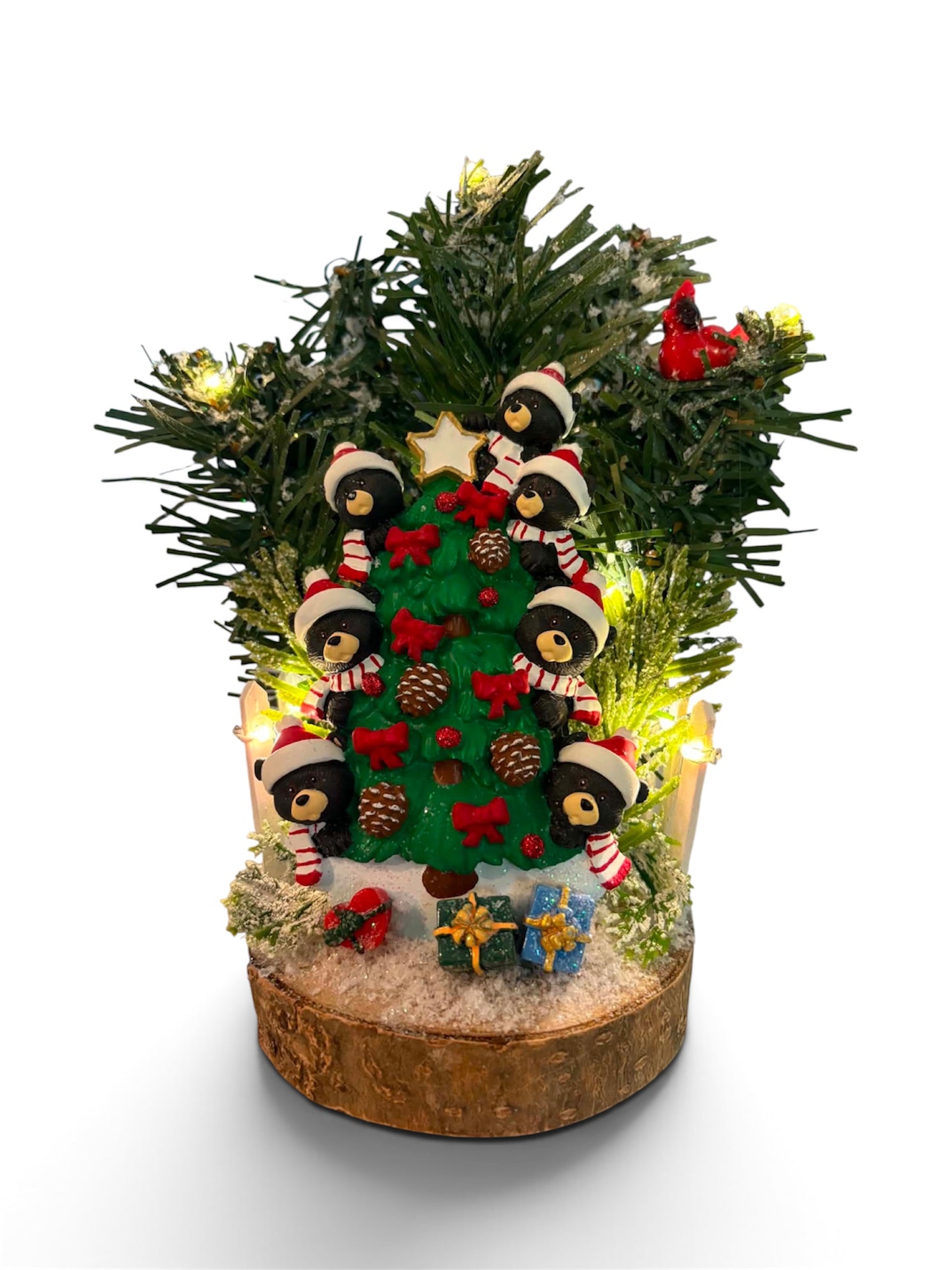 Bear Christmas Tree Mini Decor