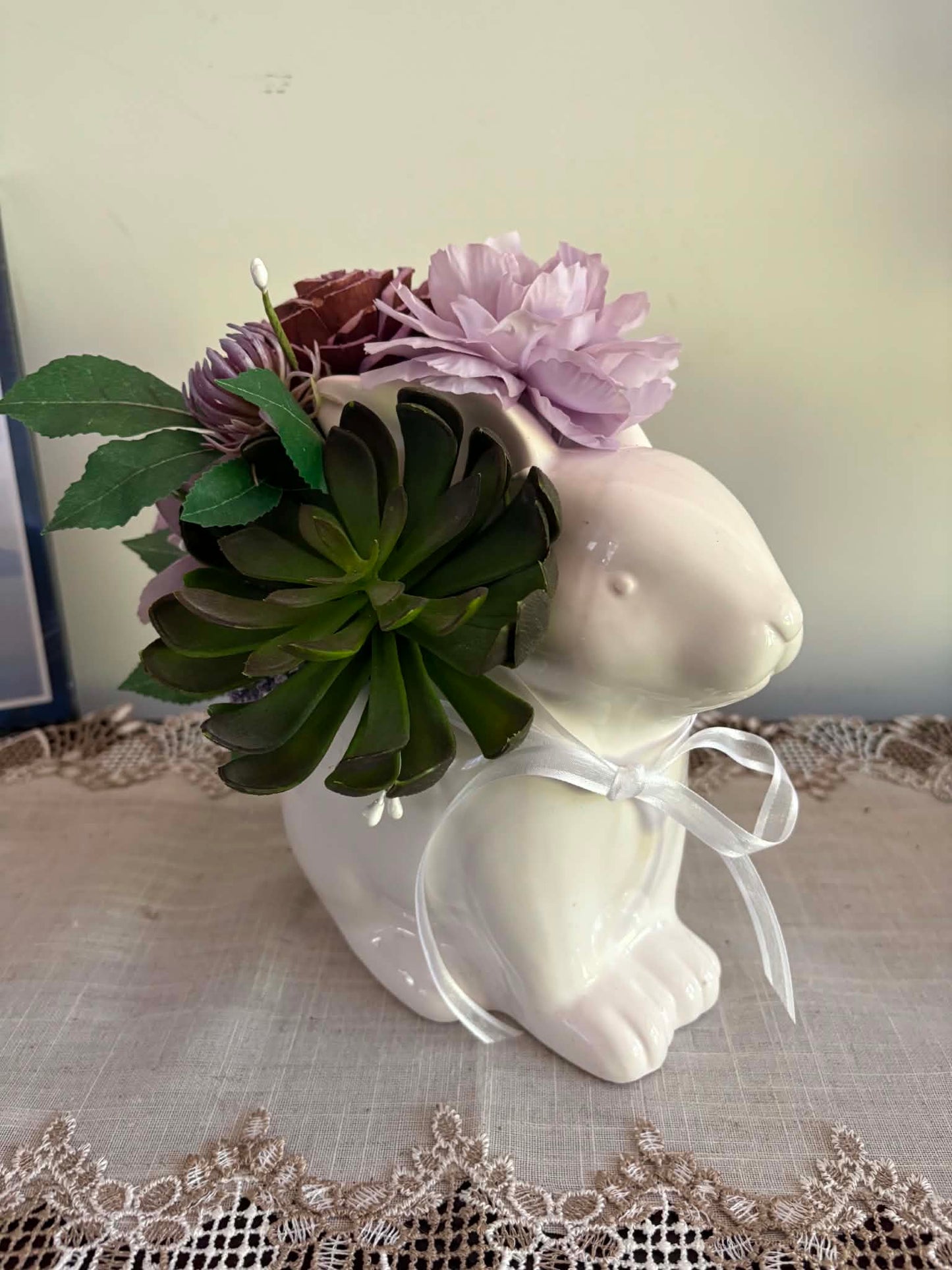 Bunny Planter Arangment
9"W x 9"H x 9"D