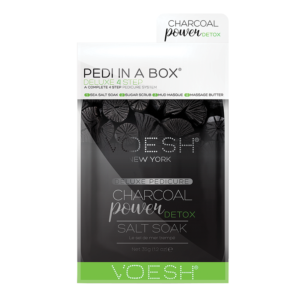 Voesh Pedi In A Box Deluxe 4 Step Charcoal Detox