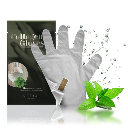 Voesh Collagen Gloves W/Peppermint 1Pair