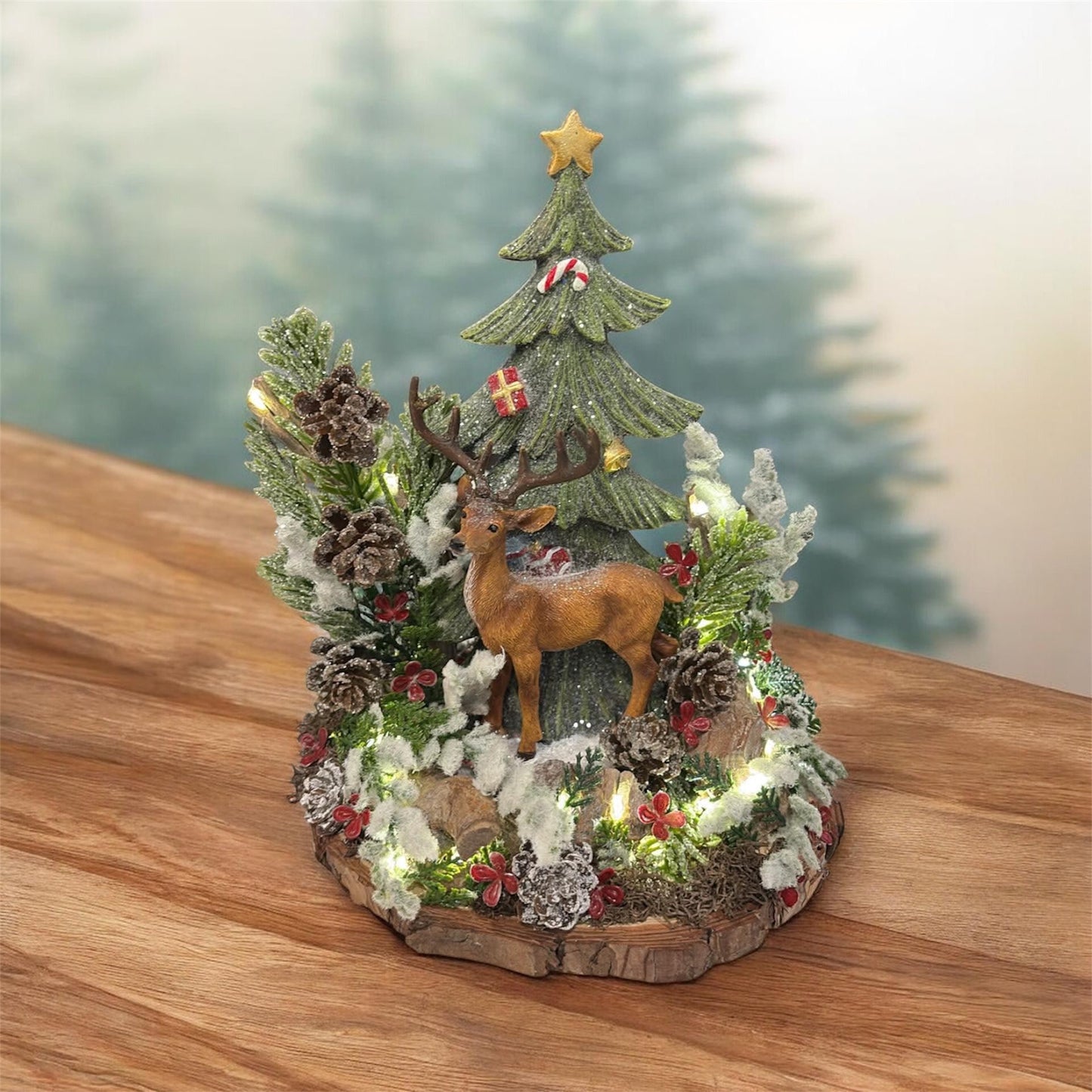 Woodland Christmas Table Decor