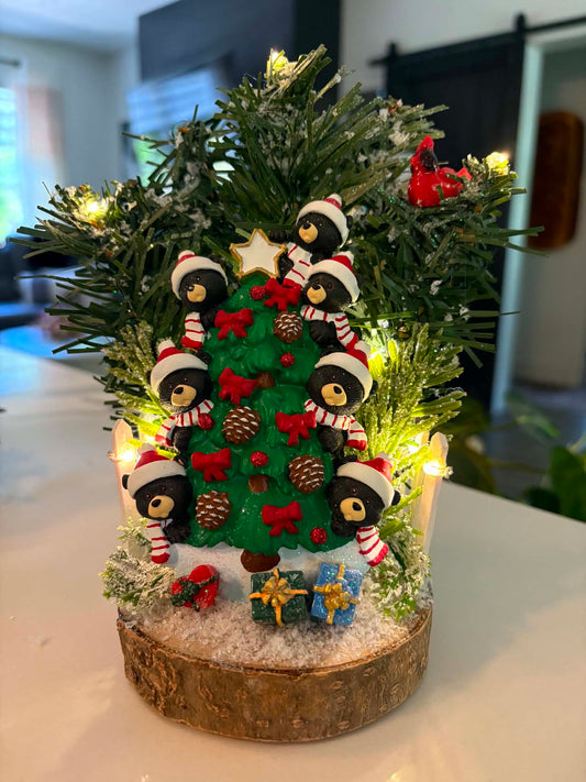 Bear Christmas Tree Mini Decor