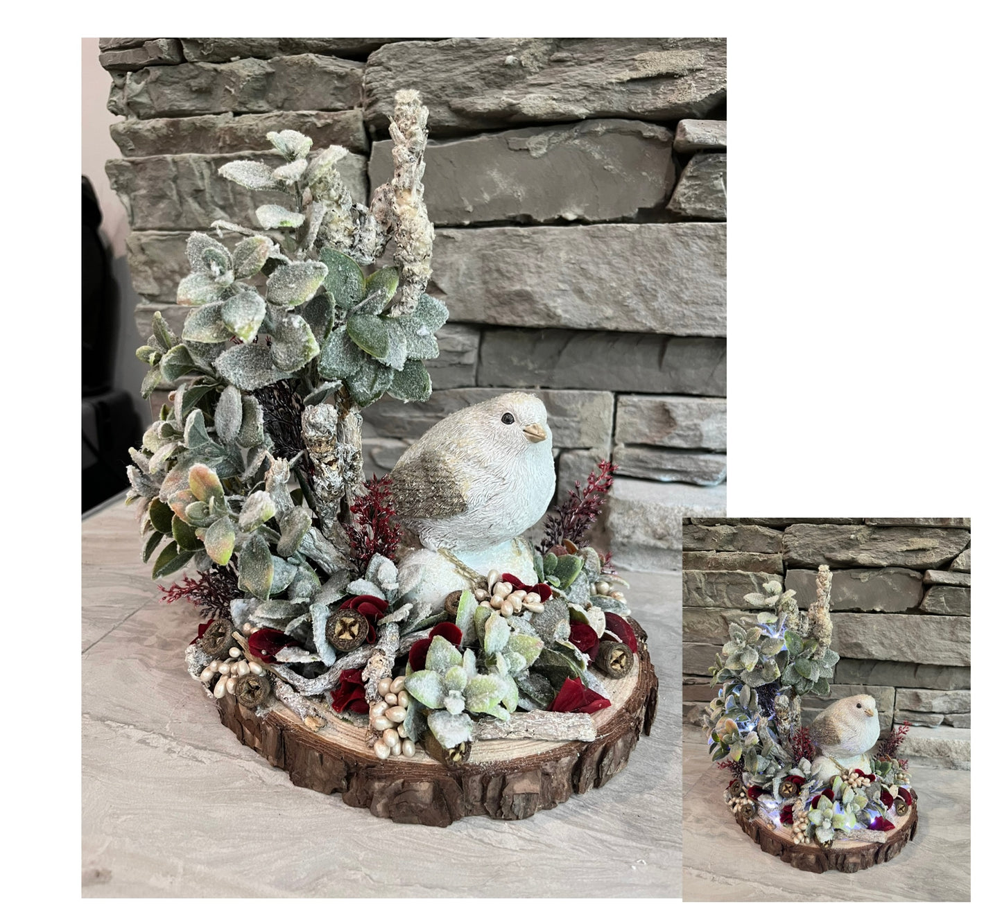 Winter Bird Scene Decor