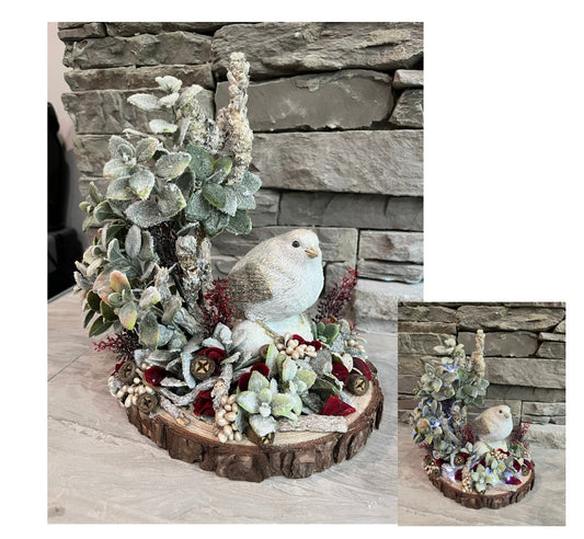 Winter Bird Scene Decor