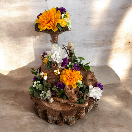 Bumble Bee Garden Decor 
6"W x 6"D x 8"H