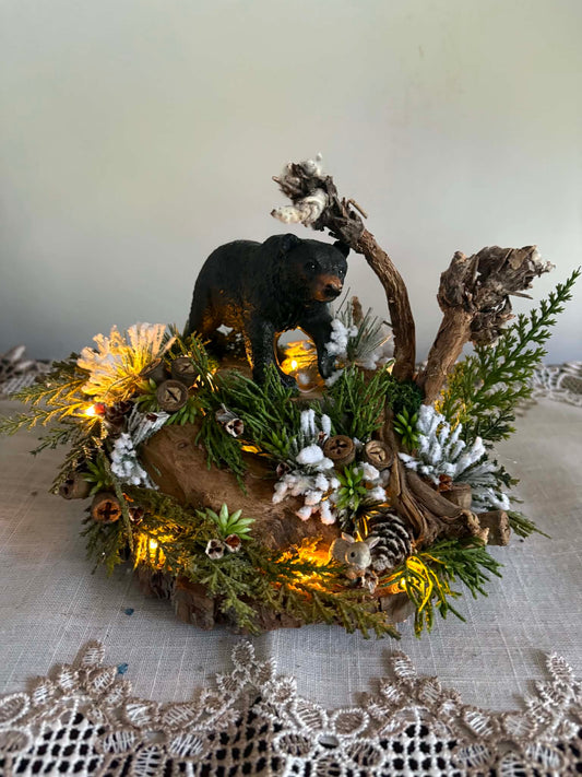 Bear Walk Table Decor with Lights