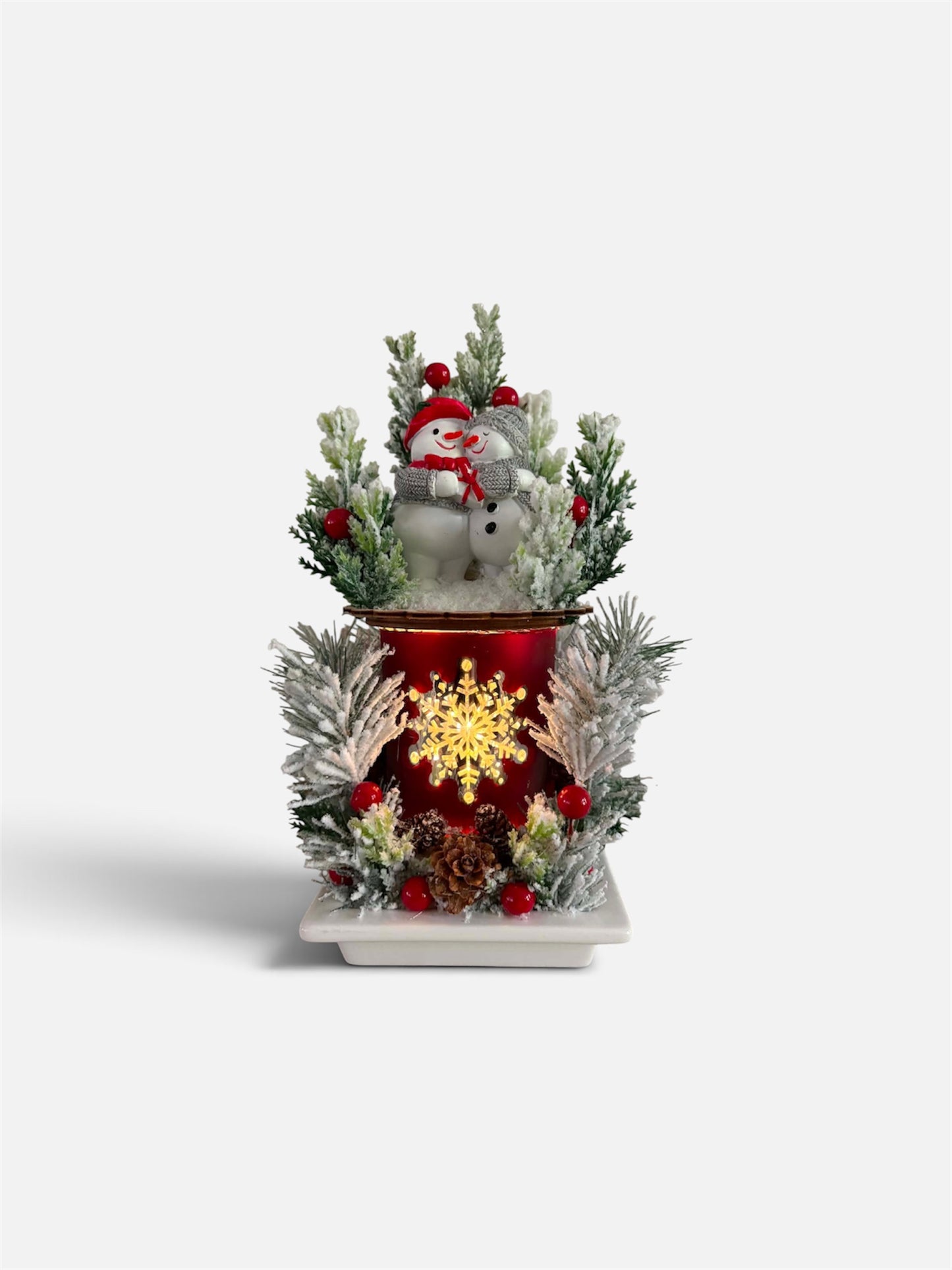 Snowman Romance Table Decor