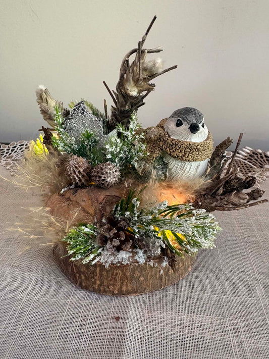 Nestled Bird Table Top 
6"W x 5"H x 3"D