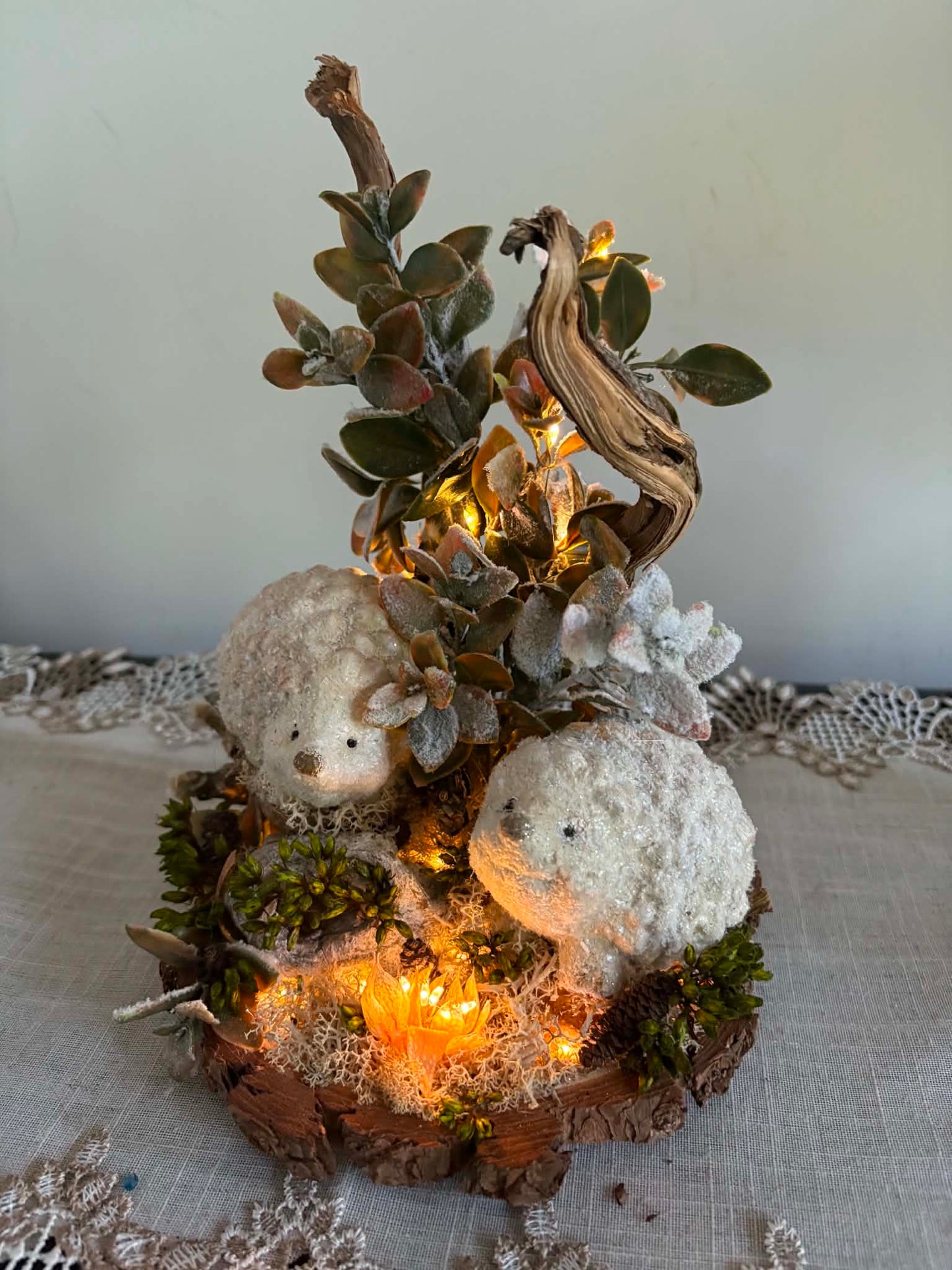 Hedgehog Couple Table Top Decor