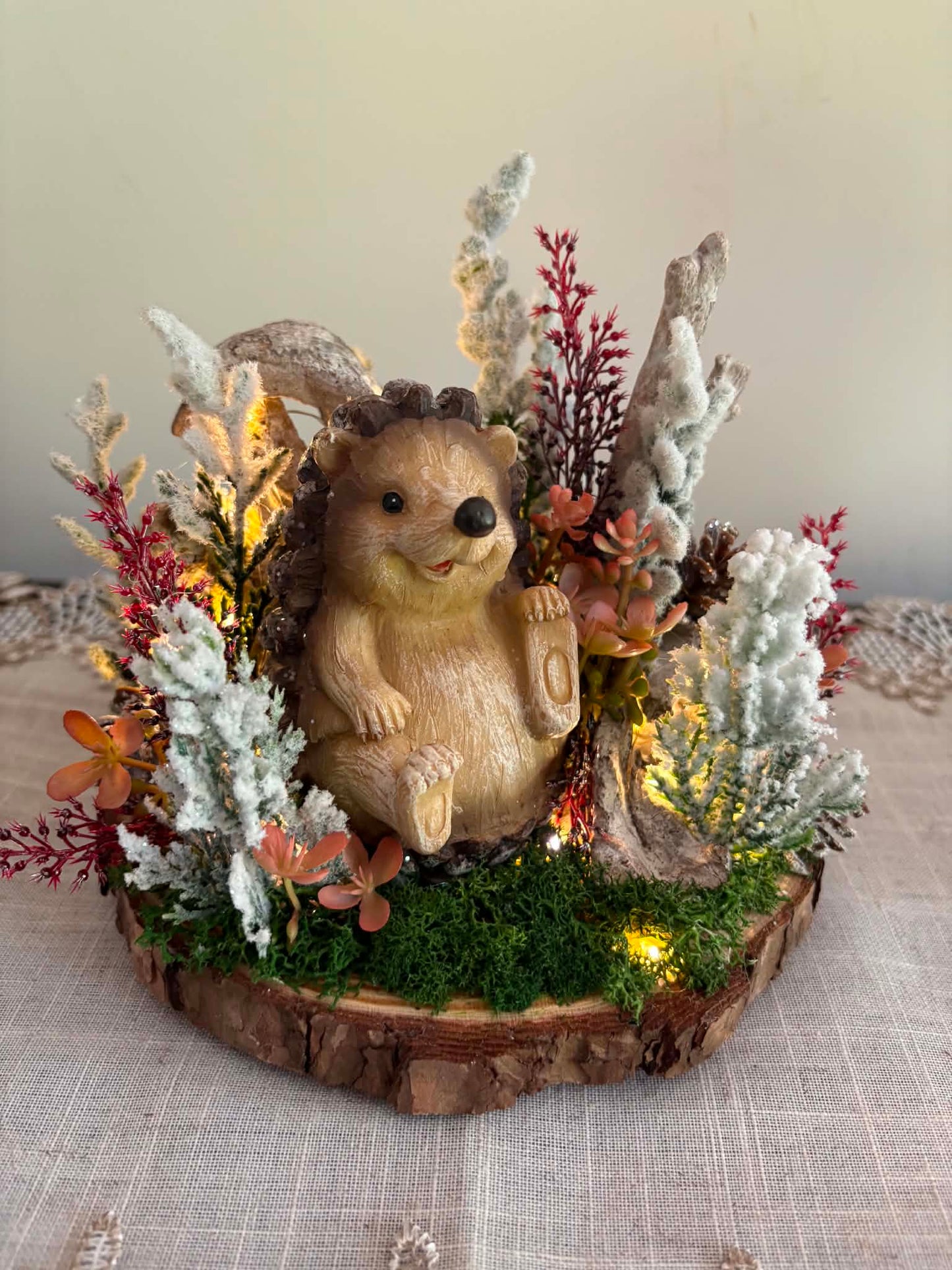 Playful HedgeHog Table Top Decor 
7"W x 6"H x 6"D