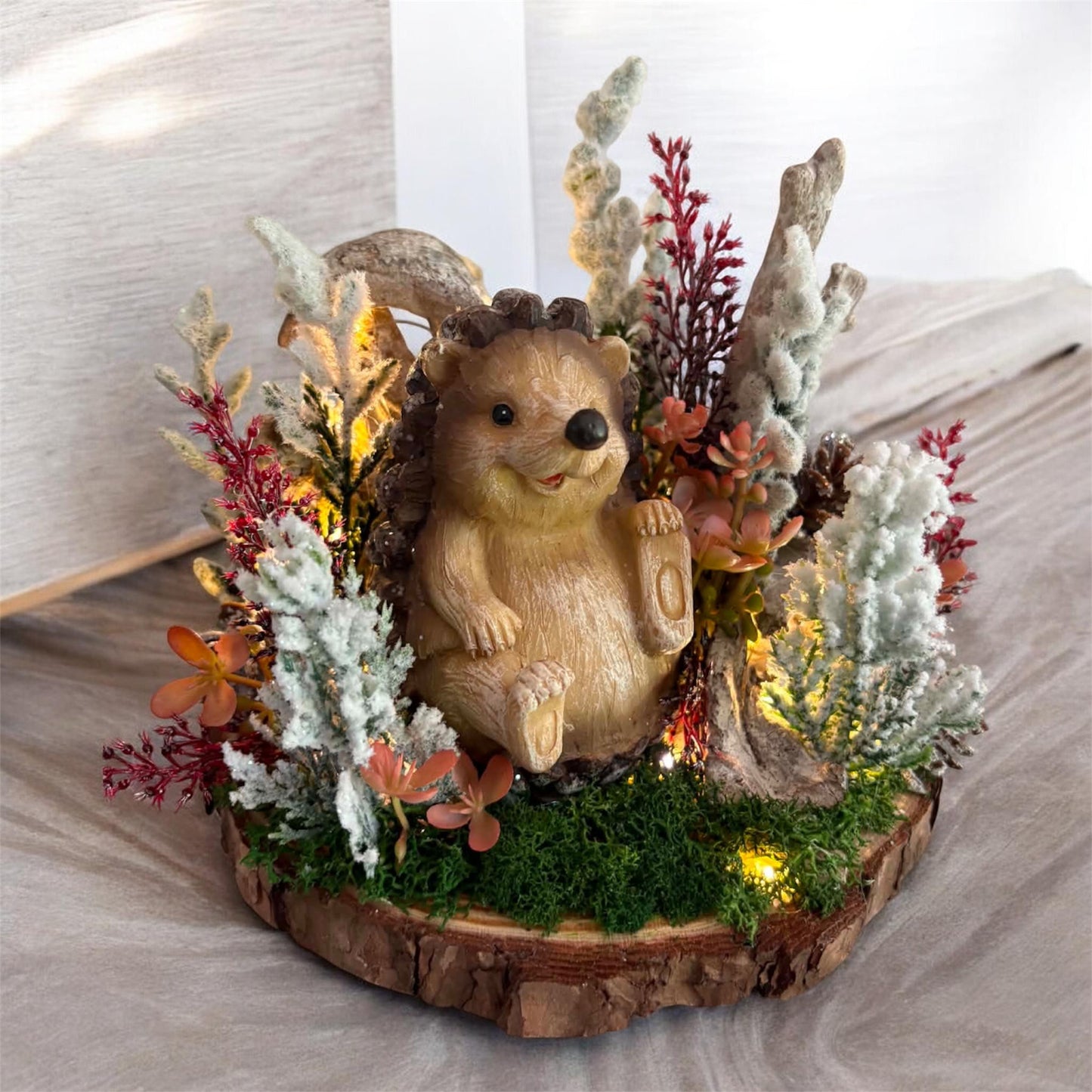 Playful HedgeHog Table Top Decor 
7"W x 6"H x 6"D