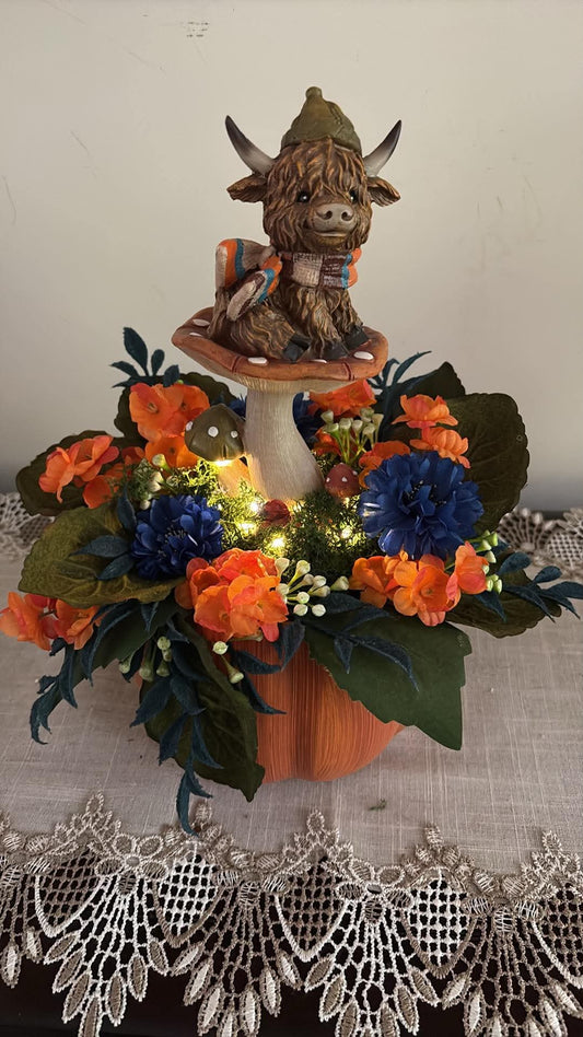 Biscuit's Mushroom Garden Floral 
10"L x 8"D x 12"H