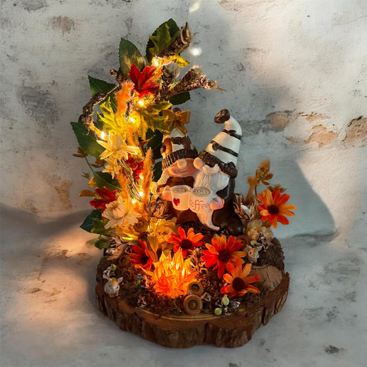 Autumn Evening Table Top Decor 
8"W x 8"D x 9"H